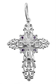 Крест серебряный Ag 925, коллекция Иваново, вставка Фианит, 1,86 гр. КРС02241866