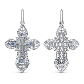 Крест серебряный Ag 925, коллекция Иваново, вставка Фианит, 3,3 гр. КРС02241874