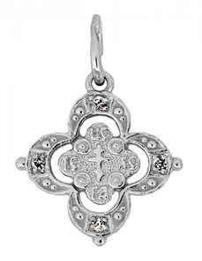 Крест серебряный Ag 925, коллекция Иваново, вставка Фианит, 0,88 гр. КРС02241880