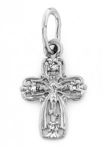 Крест серебряный Ag 925, коллекция Иваново, вставка Фианит, 0,63 гр. КРС02241882