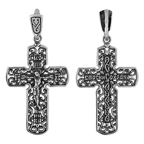 Крест серебряный Ag 925, коллекция Спаси и сохрани, 3,12 гр. КРС02241903