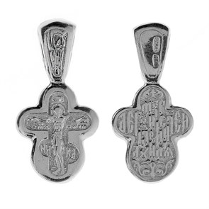 Крест серебряный Ag 925, коллекция Спаси и сохрани, с молитвой Спаси и сохрани, 1,33 гр. КРС02241905