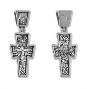 Крест серебряный Ag 925, коллекция Липецк, Чернение (оксидирование), 4,75 гр. КРС02241922
