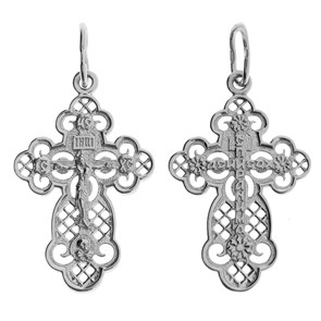 Крест серебряный Ag 925, с молитвой Спаси и сохрани, 1,62 гр. КРС02241933