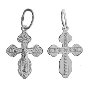 Крест серебряный Ag 925, коллекция Царь Славы, 0,6 гр. КРС02241951
