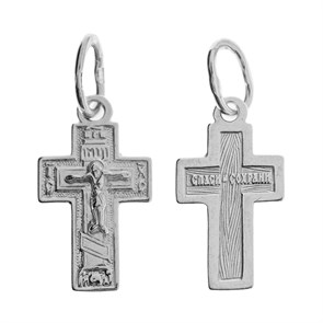 Крест серебряный Ag 925, коллекция Царь Славы, 0,73 гр. КРС02241955