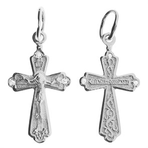 Крест серебряный Ag 925, коллекция Царь Славы, вставка Фианит, 0,93 гр. КРС02241957