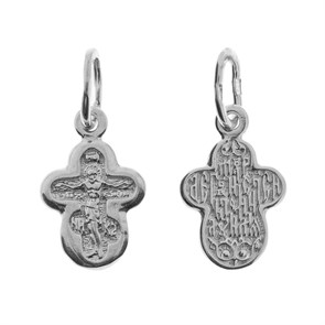 Крест серебряный Ag 925, коллекция Царь Славы, 0,72 гр. КРС02241980