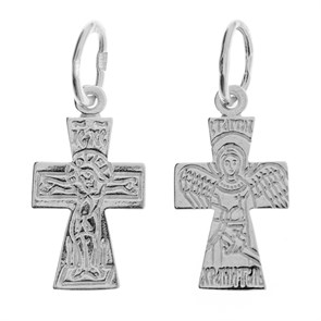 Крест серебряный Ag 925, коллекция Царь Славы, лик Ангел-Хранитель, 0,57 гр. КРС02241986