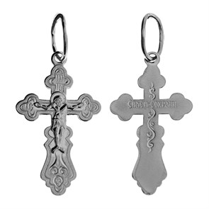 Крест серебряный Ag 925, коллекция Спаси и сохрани, 1,03 гр. КРС02242020