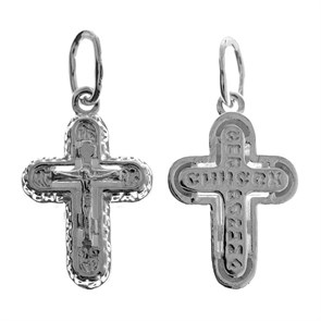 Крест серебряный Ag 925, коллекция Царь Славы, 1,41 гр. КРС02242024