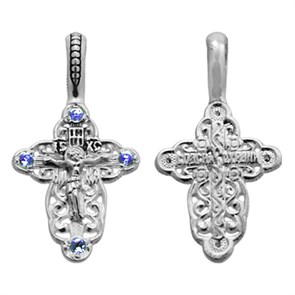 Крест серебряный Ag 925, коллекция Санкт-Петербург, вставка Фианит, 1,12 гр. КРС02242095