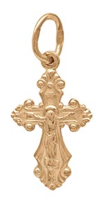 Крест позолоченный Ag 925/Au 585, коллекция Иваново, Позолота красная 585*, 0,81 гр. КРС02242098