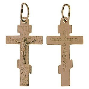 Крест позолоченный Ag 925/Au 585, коллекция Москва златоглавая-2, Позолота красная 585*, 1,35 гр. КРС02242139