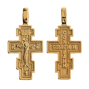 Крест позолоченный Ag 925/Au 585, коллекция Иваново, Позолота красная 585*, 1,06 гр. КРС02242153