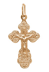 Крест позолоченный Ag 925/Au 585, коллекция Эпифания, Позолота красная 585*, 1,3 гр. КРС02242228