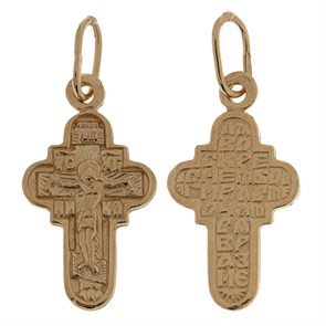 Крест позолоченный Ag 925/Au 585, коллекция Эпифания, Позолота красная 585*, 1,04 гр. КРС02242232