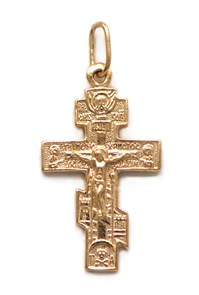 Крест позолоченный Ag 925/Au 585, коллекция Эпифания, Позолота красная 585*, 1,99 гр. КРС02242233