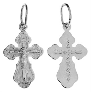 Крест серебряный Ag 925, коллекция Иваново, Платина, 0,9 гр. КРС02242270