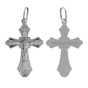 Крест серебряный Ag 925, коллекция Иваново, Платина, 1,33 гр. КРС02242271