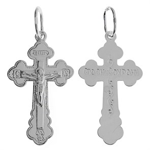 Крест серебряный Ag 925, коллекция Иваново, Платина, 1,25 гр. КРС02242280