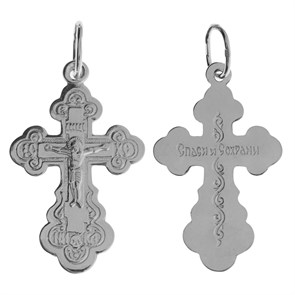 Крест серебряный Ag 925, коллекция Иваново, Платина, 1,54 гр. КРС02242287