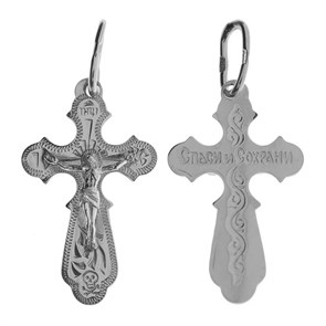 Крест серебряный Ag 925, коллекция Москва златоглавая-2, Платина, 1,06 гр. КРС02242309