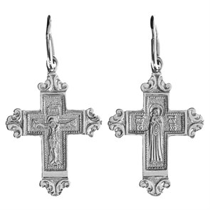 Крест серебряный Ag 925, коллекция Иваново, Платина, 1,15 гр. КРС02242332