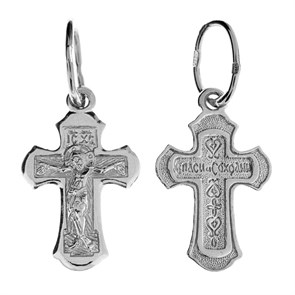 Крест серебряный Ag 925, коллекция Иваново, Платина, 0,99 гр. КРС02242337