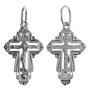 Крест серебряный Ag 925, коллекция Иваново, Платина, 1,33 гр. КРС02242342