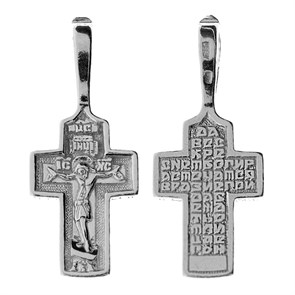 Крест серебряный Ag 925, коллекция Иваново, Платина, 1,03 гр. КРС02242343