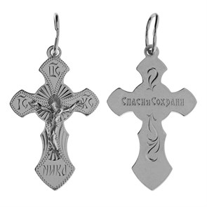 Крест серебряный Ag 925, коллекция Москва златоглавая-2, Платина, 1,15 гр. КРС02242349