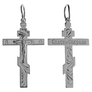 Крест серебряный Ag 925, коллекция Москва златоглавая-2, Платина, 2,99 гр. КРС02242366