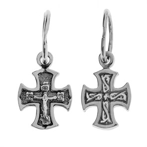 Крест серебряный Ag 925, коллекция Спаси и сохрани, Платина, 1,17 гр. КРС02242376