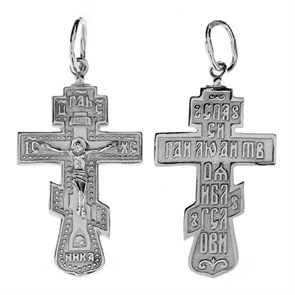Крест серебряный Ag 925, коллекция Царь Славы, Платина, 1,67 гр. КРС02242380