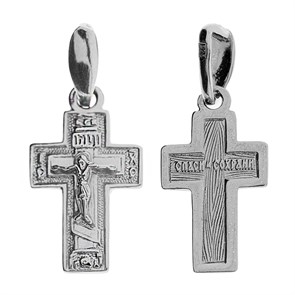 Крест серебряный Ag 925, коллекция Царь Славы, Платина, 0,74 гр. КРС02242384