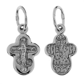 Крест серебряный Ag 925, коллекция Царь Славы, Платина, 0,71 гр. КРС02242387