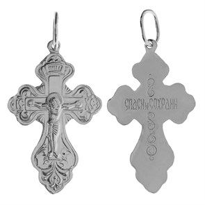 Крест серебряный Ag 925, коллекция Иваново, Родий, 1,89 гр. КРС02242452