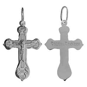 Крест серебряный Ag 925, коллекция Иваново, Родий, 1,14 гр. КРС02242467