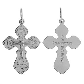 Крест серебряный Ag 925, коллекция Иваново, Родий, 1,5 гр. КРС02242486