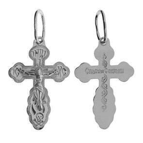 Крест серебряный Ag 925, коллекция Москва златоглавая-2, Родий, 1,2 гр. КРС02242508