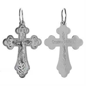 Крест серебряный Ag 925, коллекция Москва златоглавая-2, Родий, 1,93 гр. КРС02242515