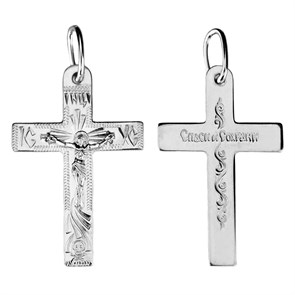 Крест серебряный Ag 925, коллекция Москва златоглавая-2, Родий, 1,56 гр. КРС02242518