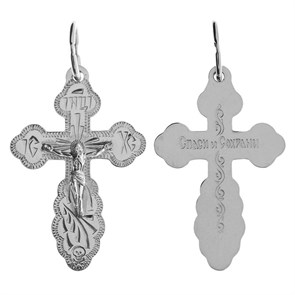 Крест серебряный Ag 925, коллекция Москва златоглавая-2, Родий, 1,85 гр. КРС02242519