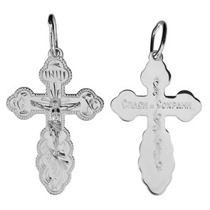 Крест серебряный Ag 925, коллекция Москва златоглавая-2, Родий, 3,65 гр. КРС02242522