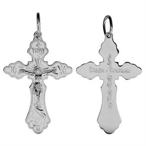 Крест серебряный Ag 925, коллекция Москва златоглавая-2, Родий, 4,51 гр. КРС02242528