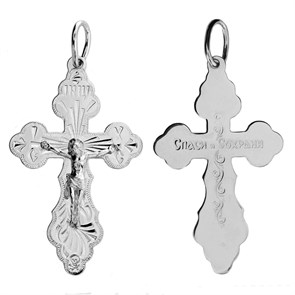 Крест серебряный Ag 925, коллекция Москва златоглавая-2, Родий, 4,79 гр. КРС02242529