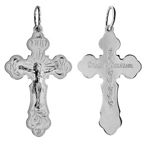 Крест серебряный Ag 925, коллекция Москва златоглавая-2, Родий, 4,92 гр. КРС02242531