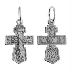 Крест серебряный Ag 925, коллекция Иваново, Родий, 1,34 гр. КРС02242540