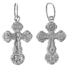 Крест серебряный Ag 925, коллекция Иваново, Родий, 1,35 гр. КРС02242541